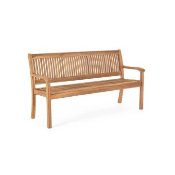 Banc de jardin 3 places en bois massif 158x62x88 h cm