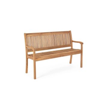 Banc de jardin 2 places en bois massif 120x62x88h cm