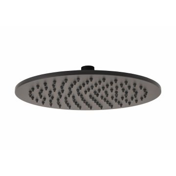 Pommeau de douche Rond 1 jet Noir Mat Ø 30 en Acier Inox 18/10 ss Aisi 304 verniciato Mod. Seven Round