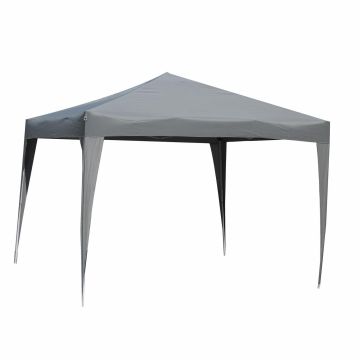 Gazebo Tonnelle de jardin tente de récéption barnum Gris 3x3 m en Acier